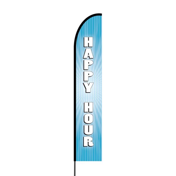 Happy Hour Flex Banner EVO Flag Single Sided Print Thumbnail