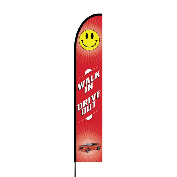 Walk In Drive Out Flex Banner EVO Flag Single Sided Print Thumbnail
