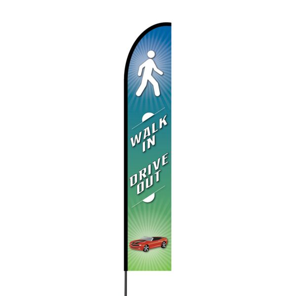 Walk In Drive Out 2 Flex Banner EVO Flag Single Sided Print Thumbnail