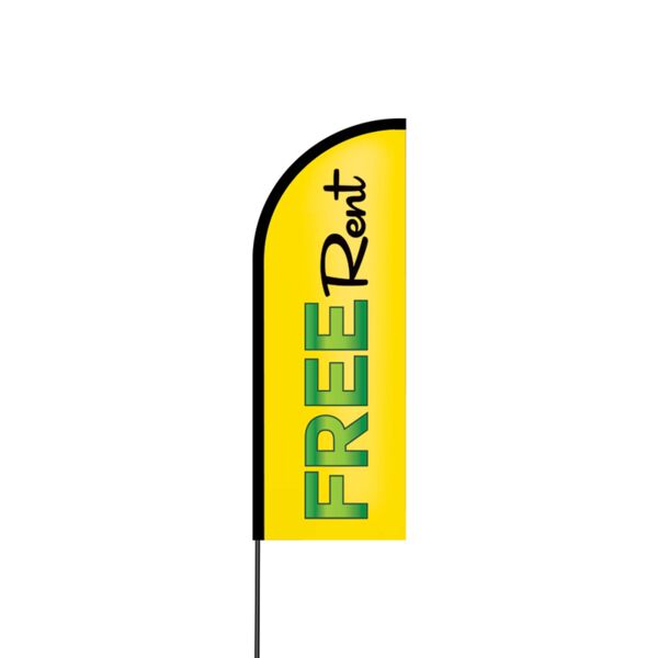 Free Rent Flex Banner Flag - 11ft Thumbnail