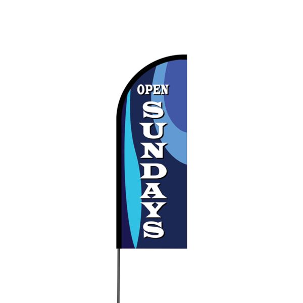 Open Sundays Flex Banner Flag - 11ft Thumbnail