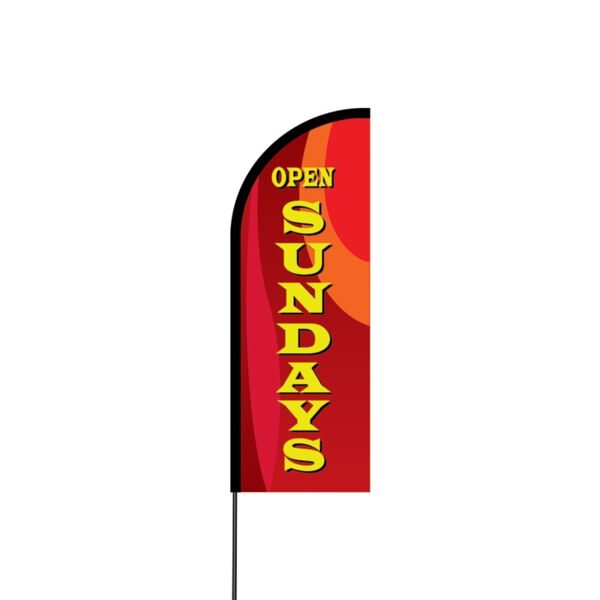 Open Sundays Flex Banner Flag - 11ft Thumbnail