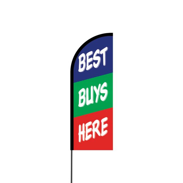 Best Buys Here Flex Banner Flag - 11ft Thumbnail