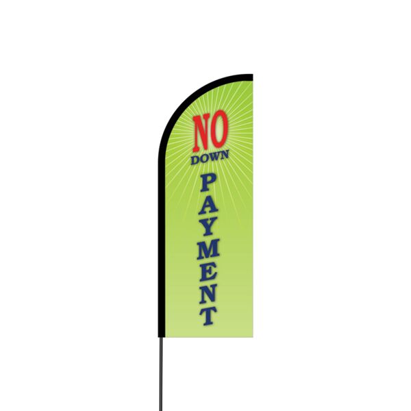 No Down Payment Flex Banner Flag - 11ft Thumbnail