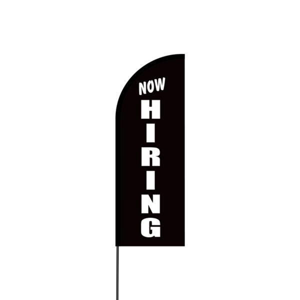 Now Hiring Flex Banner Flag - 11ft Thumbnail