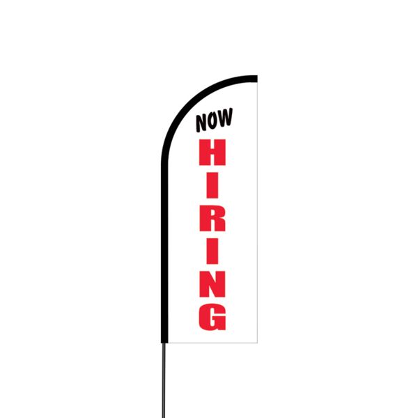 Now Hiring Flex Banner Flag - 11ft Thumbnail