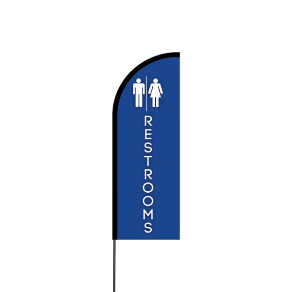 Restrooms Flex Banner Flag - 11ft Thumbnail