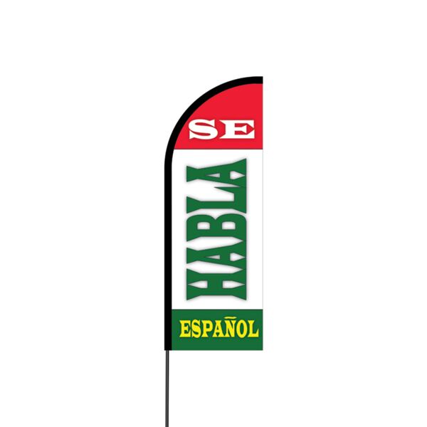 Se Hablo Espanol Flex Banner Flag - 11ft Thumbnail