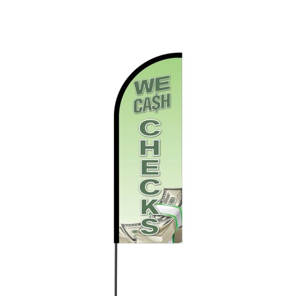 We Cash Checks Flex Banner Flag - 11ft Thumbnail