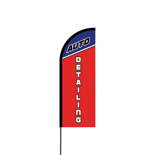 Auto Detailing Flex Banner Flag - 11ft Thumbnail