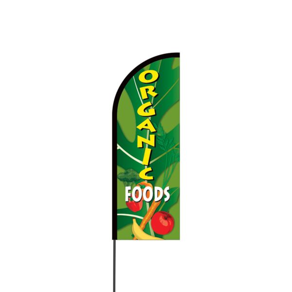 Organic Foods Flex Banner Flag - 11ft Thumbnail