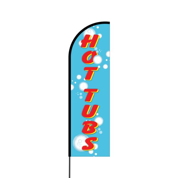 Hot Tubs Flex Banner Flag - 14 (Single Sided) Thumbnail