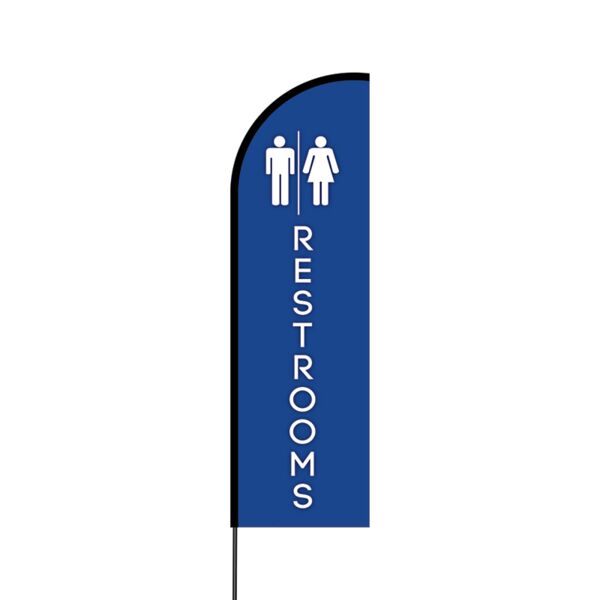 Restrooms Flex Banner Flag - 14 (Single Sided) Thumbnail