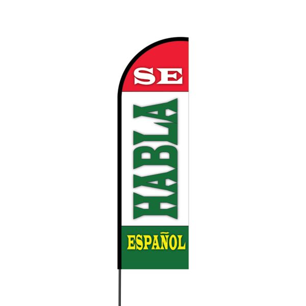 Se Hablo Espanol Flex Banner Flag - 14 (Single Sided) Thumbnail