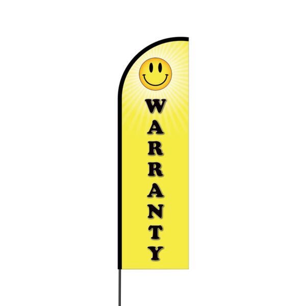 Warranty Flex Banner Flag - 14 (Single Sided) Thumbnail