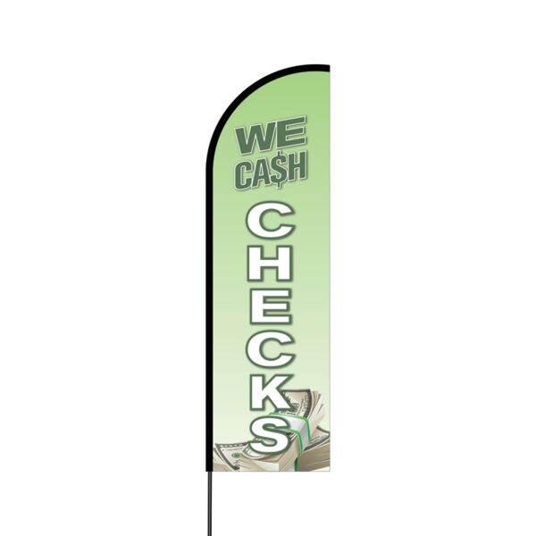 We Cash Checks Flex Banner Flag - 14 (Single Sided) Thumbnail
