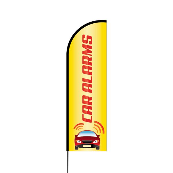 Car Alarms Flex Banner Flag - 14 (Single Sided) Thumbnail