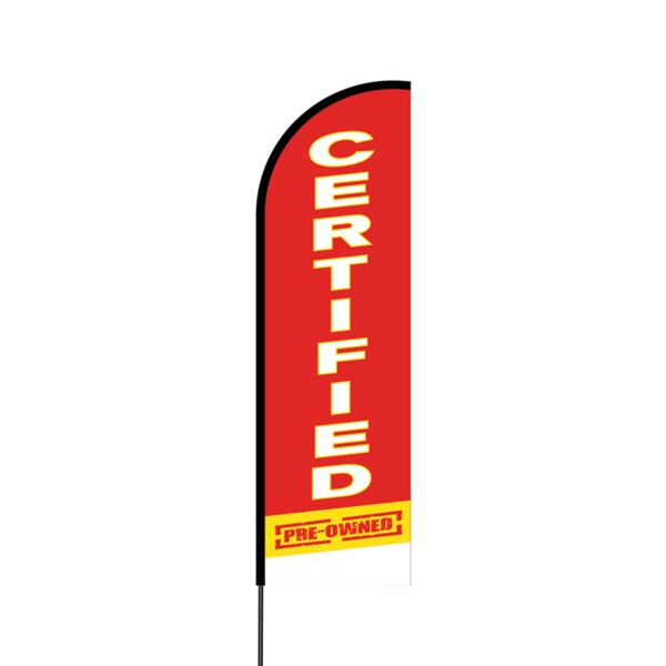 Certified Pre-Owned Flex Banner Flag - 14 (Single Sided) Thumbnail