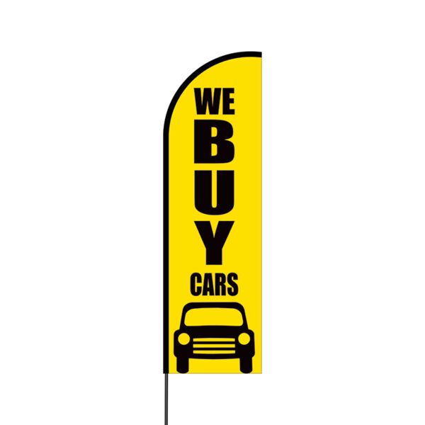 We Buy Cars Flex Banner Flag - 14 (Single Sided) Thumbnail