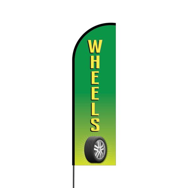 Wheels Flex Banner Flag - 14 (Single Sided) Thumbnail