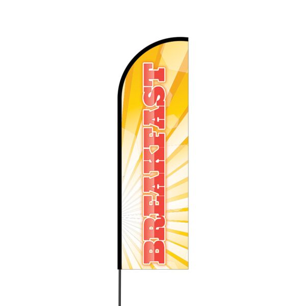 Breakfast Flex Banner Flag - 14 (Single Sided) Thumbnail
