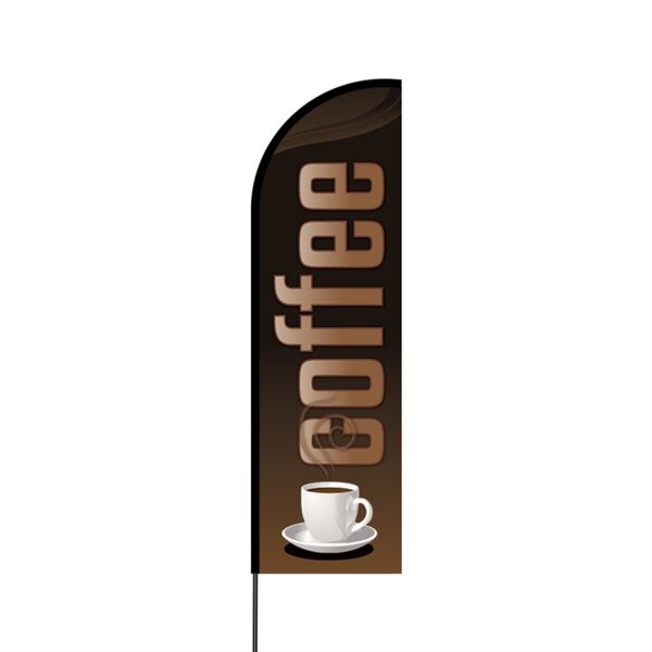 Coffee Flex Banner Flag - 14 (Single Sided) Thumbnail