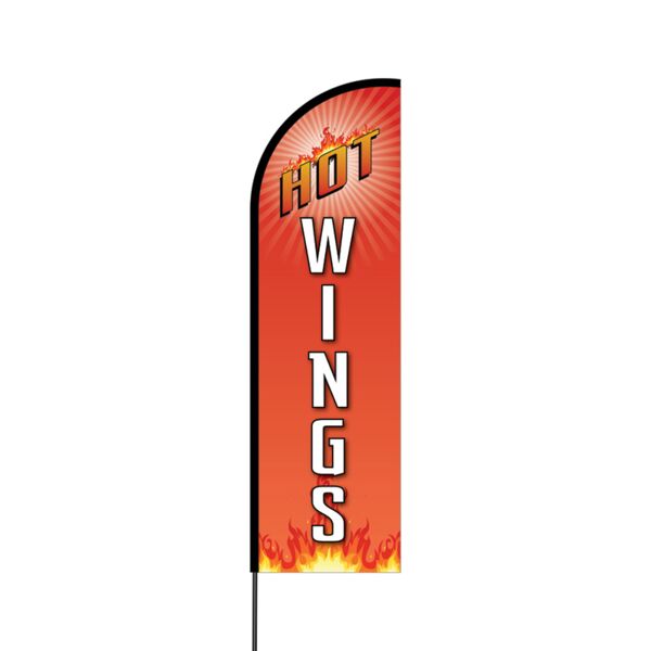 Hot Wings Flex Banner Flag - 14 (Single Sided) Thumbnail