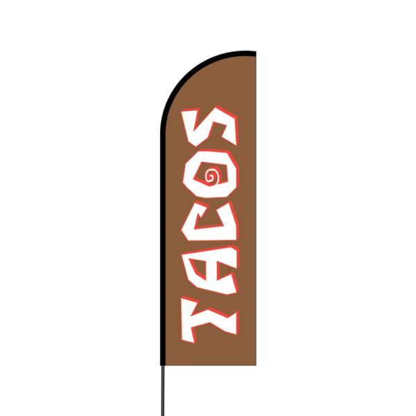 Tacos Flex Banner Flag - 14 (Single Sided) Thumbnail