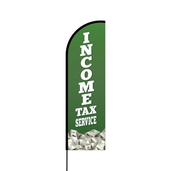 Income Tax Service Flex Banner Flag - 14 (Single Sided) Thumbnail
