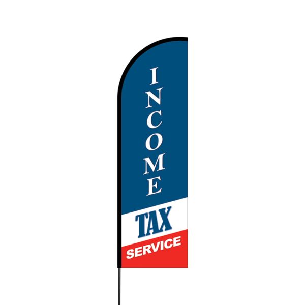 Income Tax Service Flex Banner Flag - 14 (Single Sided) Thumbnail