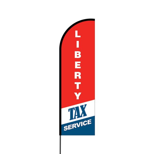 Liberty Tax Service Flex Banner Flag - 14 (Single Sided) Thumbnail