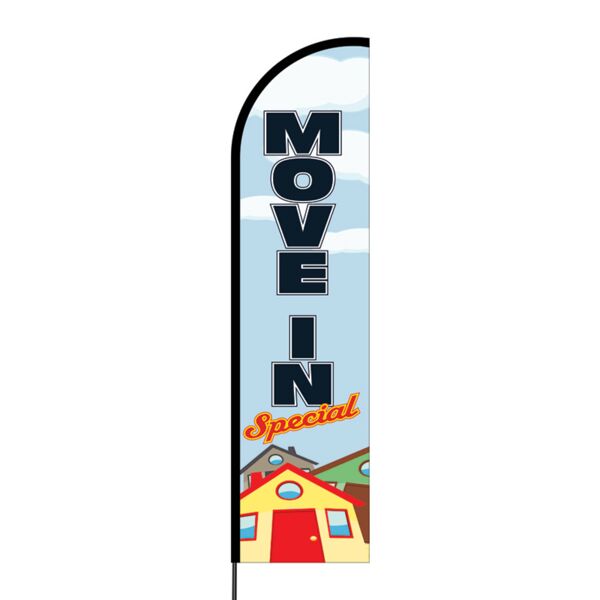 Move in Special Flex Banner Flag - 16ft (Single Sided) Thumbnail