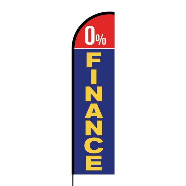 0% Finance Flex Banner Flag - 16ft (Single Sided) Thumbnail