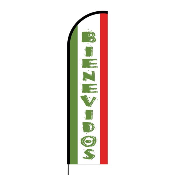 Bienevidos Flex Banner Flag - 16ft (Single Sided) Thumbnail