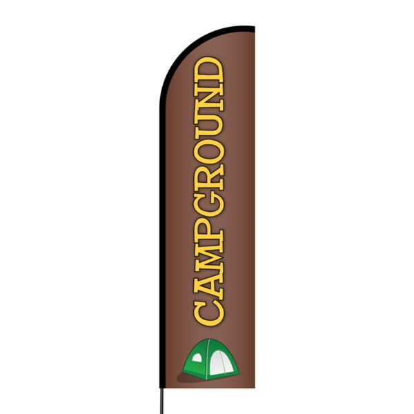 Campground Flex Banner Flag - 16ft (Single Sided) Thumbnail