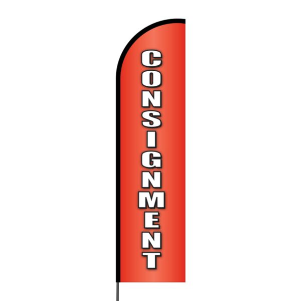 Consignment Flex Banner Flag - 16ft (Single Sided) Thumbnail