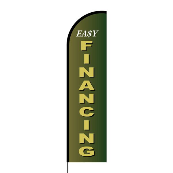 Easy Financing Flex Banner Flag - 16ft (Single Sided) Thumbnail