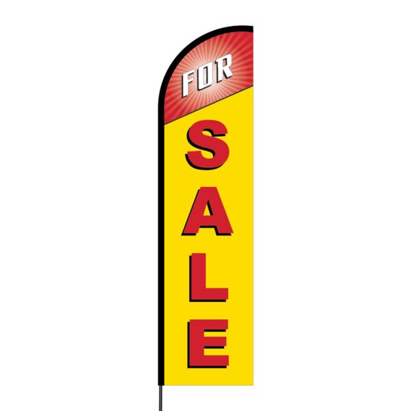 For Sale Flex Banner Flag - 16ft (Single Sided) Thumbnail