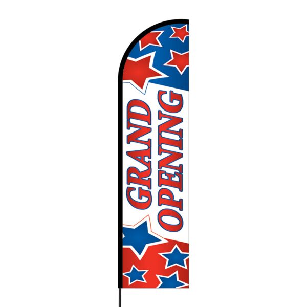 Grand Opening Flex Banner Flag - 16ft (Single Sided) Thumbnail