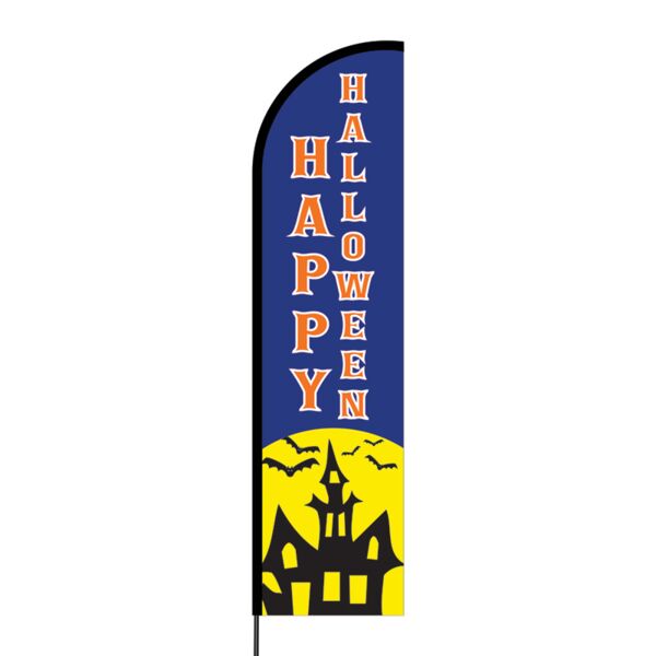 Happy Halloween Flex Banner Flag - 16ft (Single Sided) Thumbnail