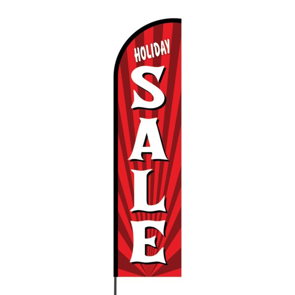 Holiday Sale Flex Banner Flag - 16ft (Single Sided) Thumbnail