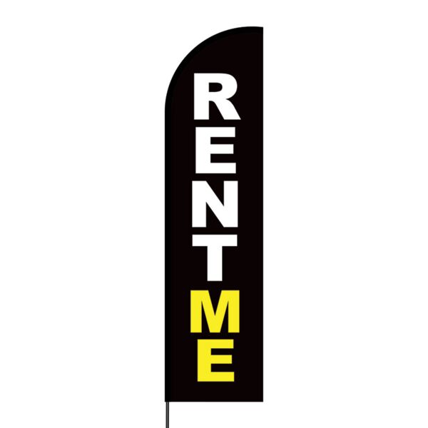 Rent Me Flex Banner Flag - 16ft (Single Sided) Thumbnail