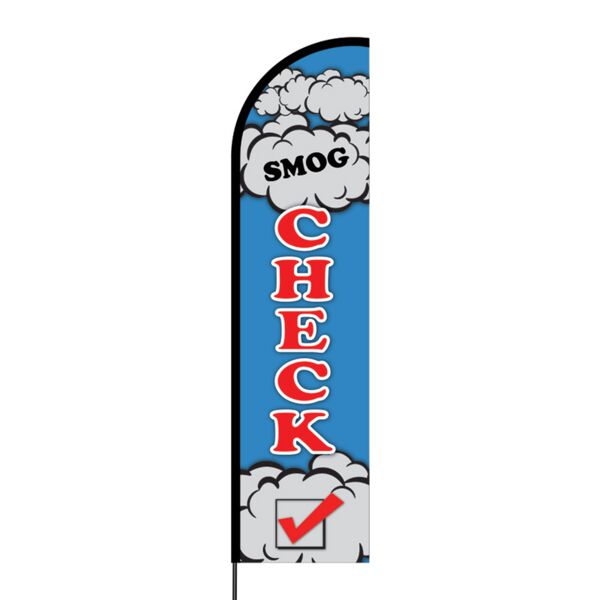 Smog Check Flex Banner Flag - 16ft (Single Sided) Thumbnail