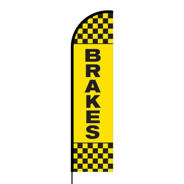 Brakes Flex Banner Flag - 16ft (Single Sided) Thumbnail