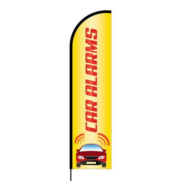 Car Alarms Flex Banner Flag - 16ft (Single Sided) Thumbnail