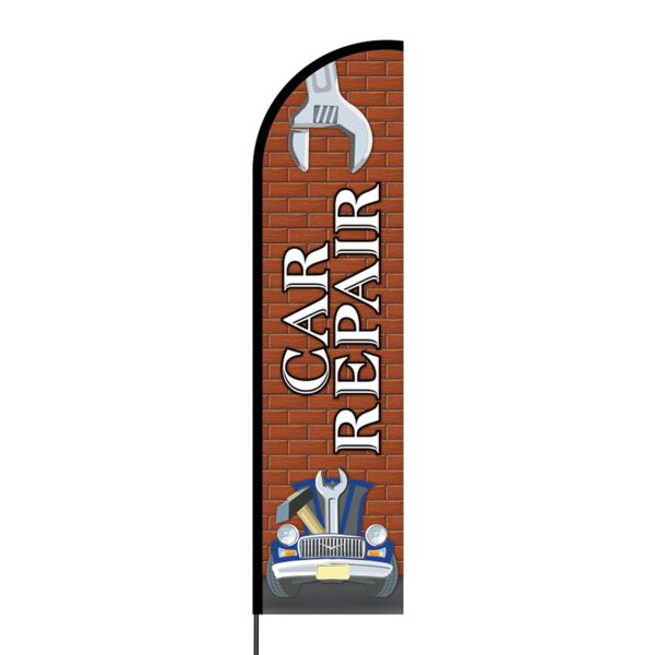 Car Repair Flex Banner Flag - 16ft (Single Sided) Thumbnail