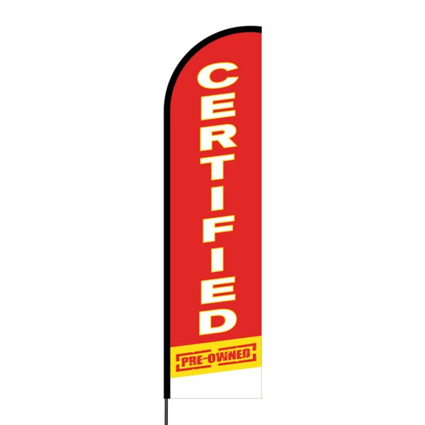 Certified Pre-Owned Flex Banner Flag - 16ft (Single Sided) Thumbnail