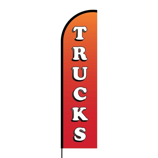 Trucks Flex Banner Flag - 16ft (Single Sided) Thumbnail
