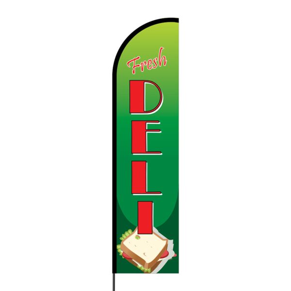 Fresh Deli Flex Banner Flag - 16ft (Single Sided) Thumbnail