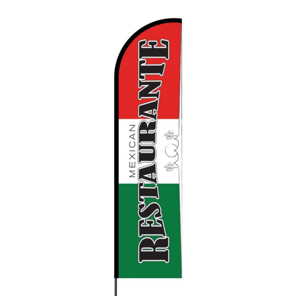 Mexican Restaurant Flex Banner Flag - 16ft (Single Sided) Thumbnail